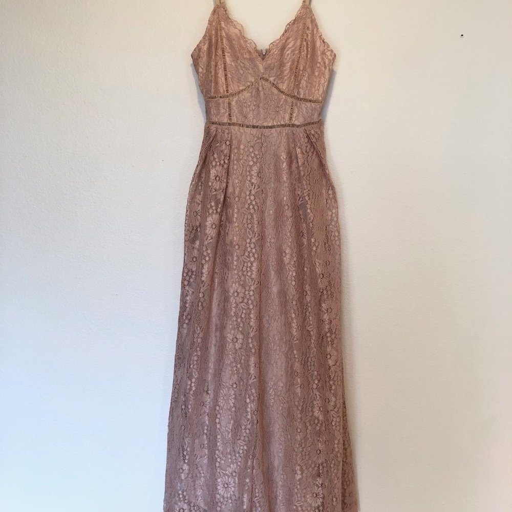Tan Lace Dress
